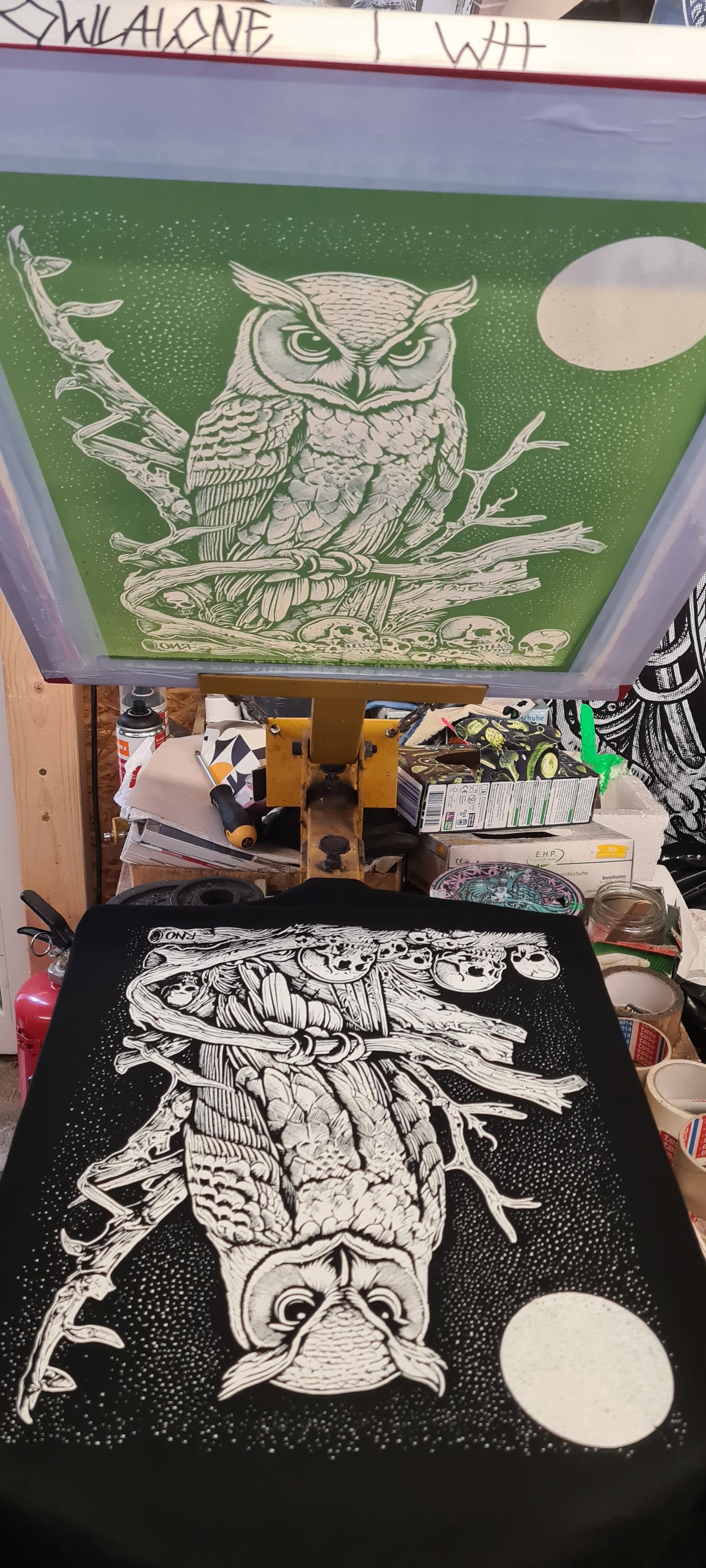 T-SHIRT OWLALONE MEN BLACK