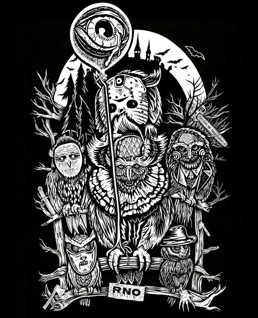 T-SHIRT HORROWL LADIES BLACK