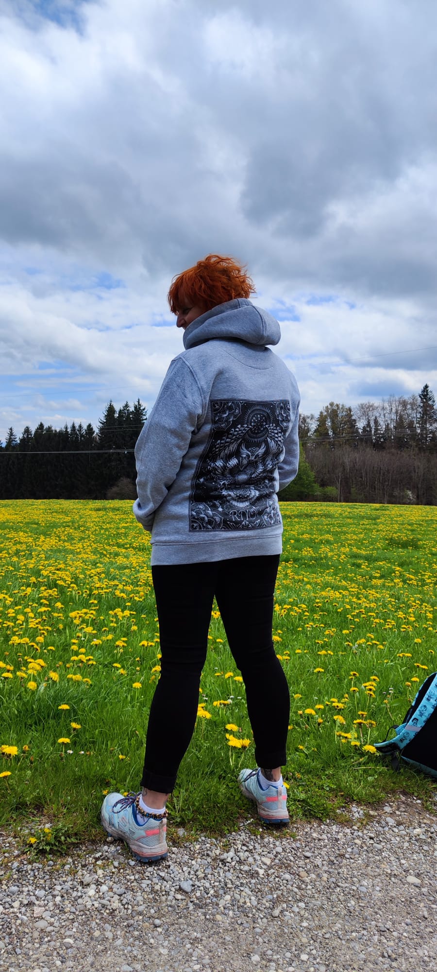 ZIPPER FLOWLER OF LIFE GREY UNI