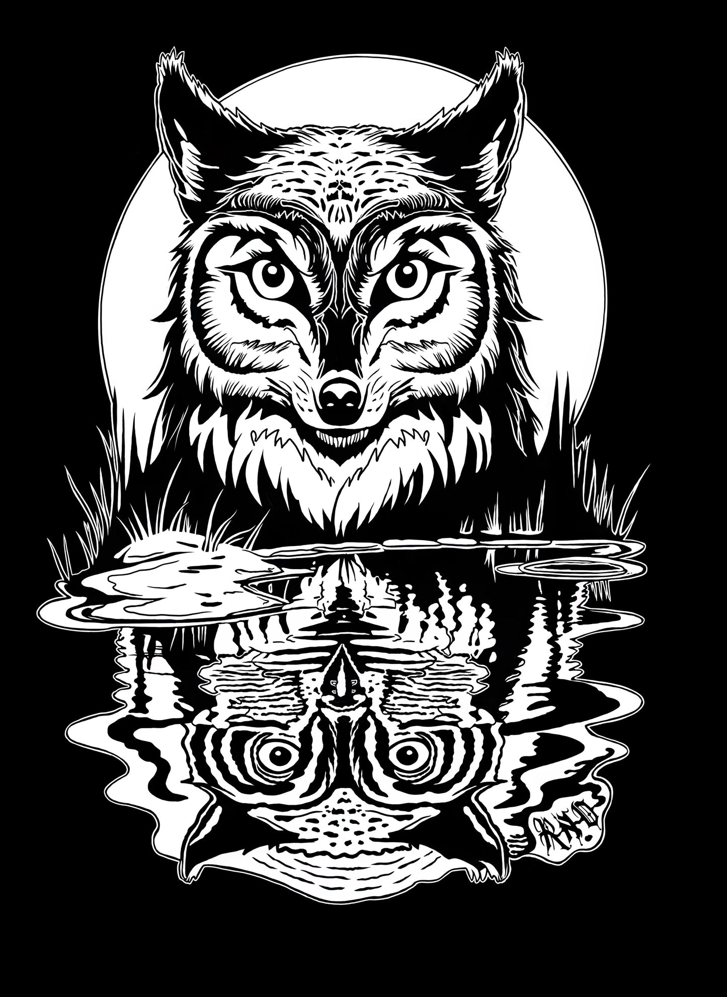 T-SHIRT MIRROWL MEN BLACK