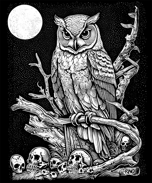 CREWNECK OWLALONE BLACK UNI