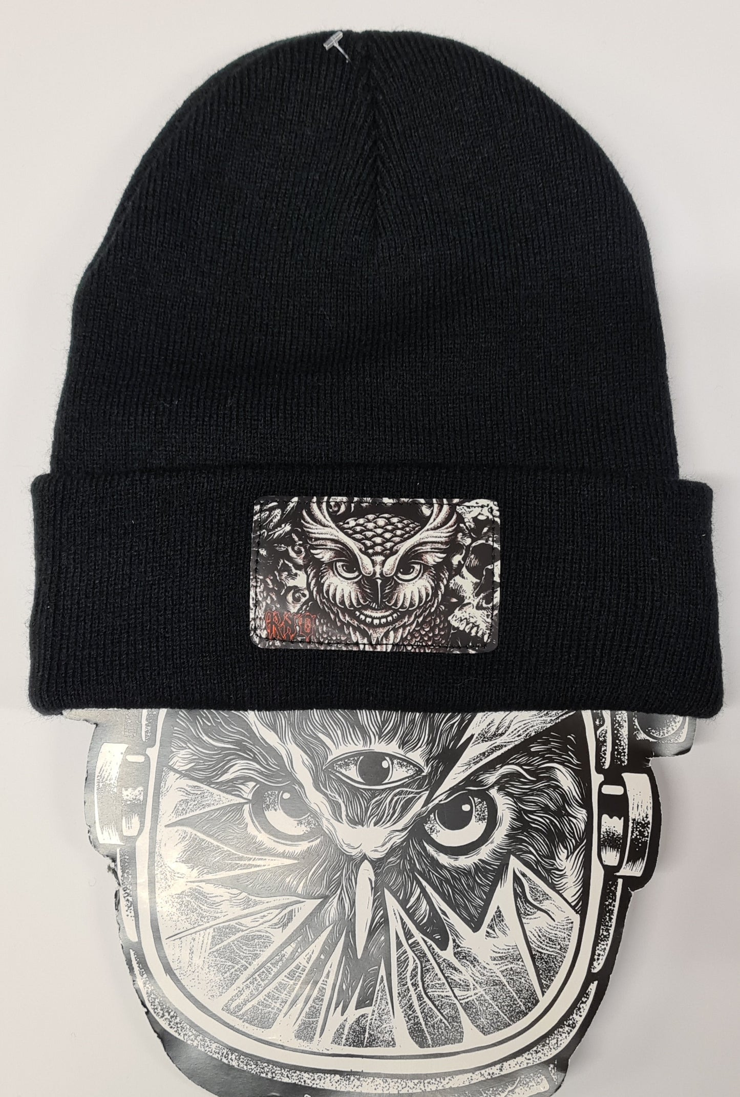 BEANIE FLOWLER WHITE BLACK