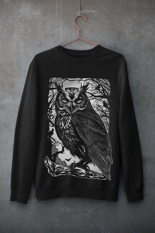 CREWNECK DARKTREES BLACK UNI
