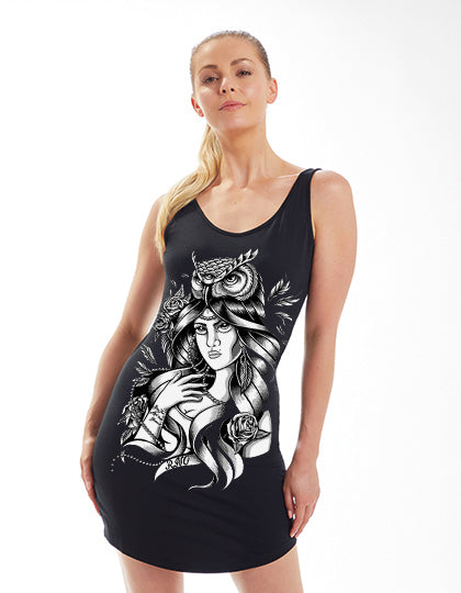 KLEID MRSLADYOWL TRÄGER LADY BLACK