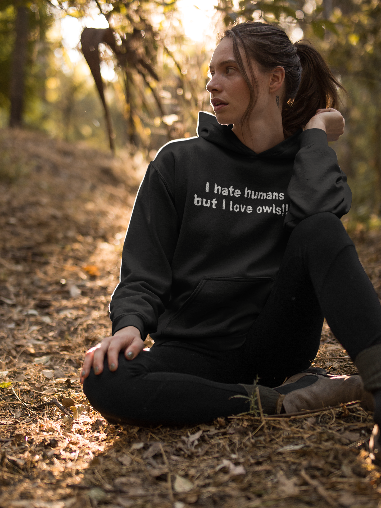 HOODIE I HATE BLACK UNI