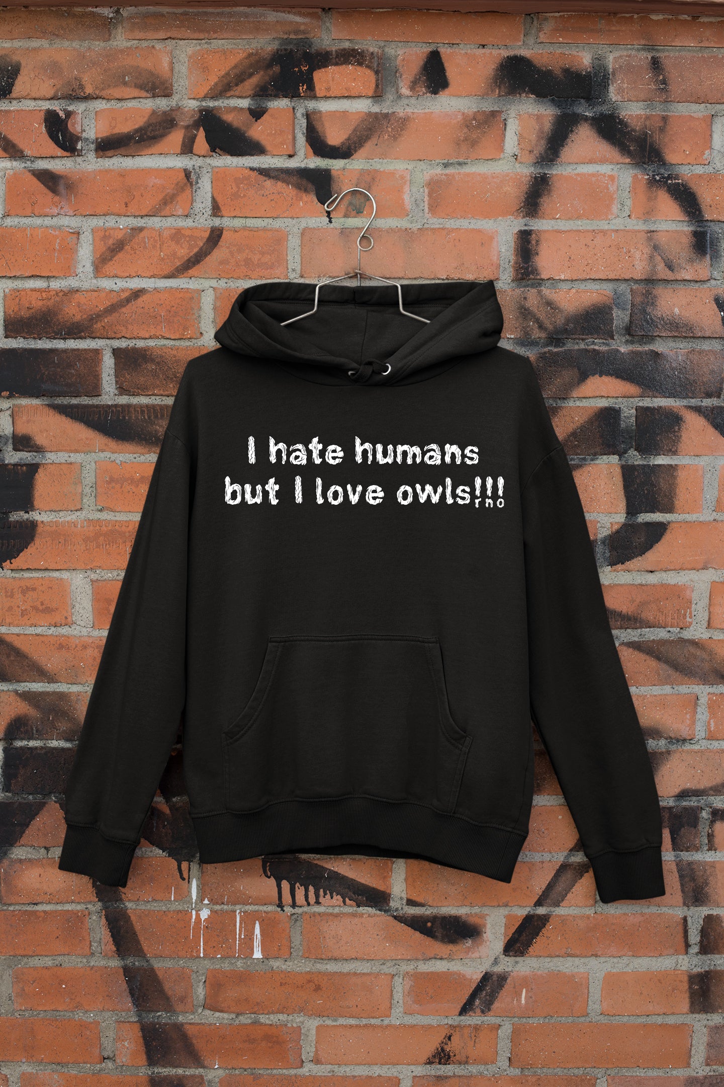 HOODIE I HATE BLACK UNI