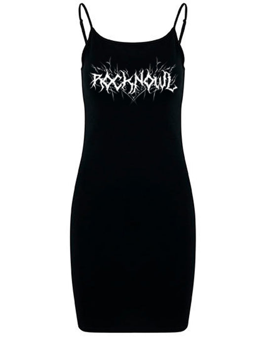 KLEID METAL JERSEY SLIM DRESS BLACK