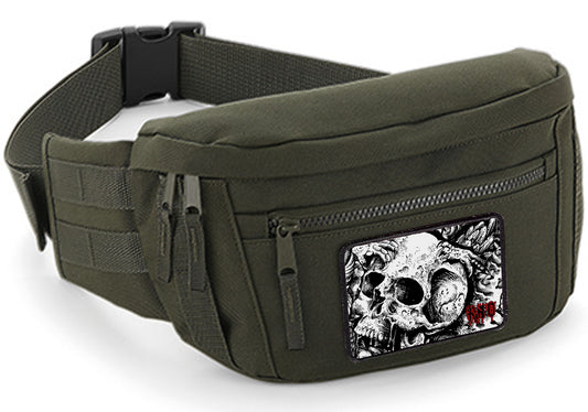 HIP BAG SKULL PATCH MILITARY