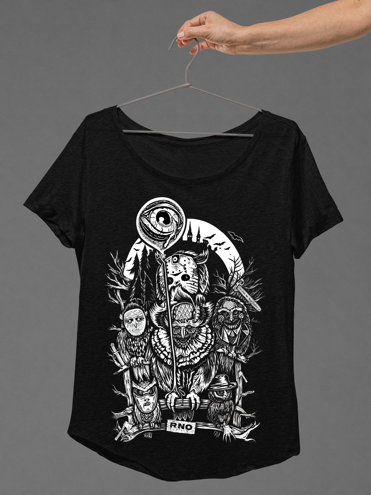 T-SHIRT HORROWL LADIES BLACK