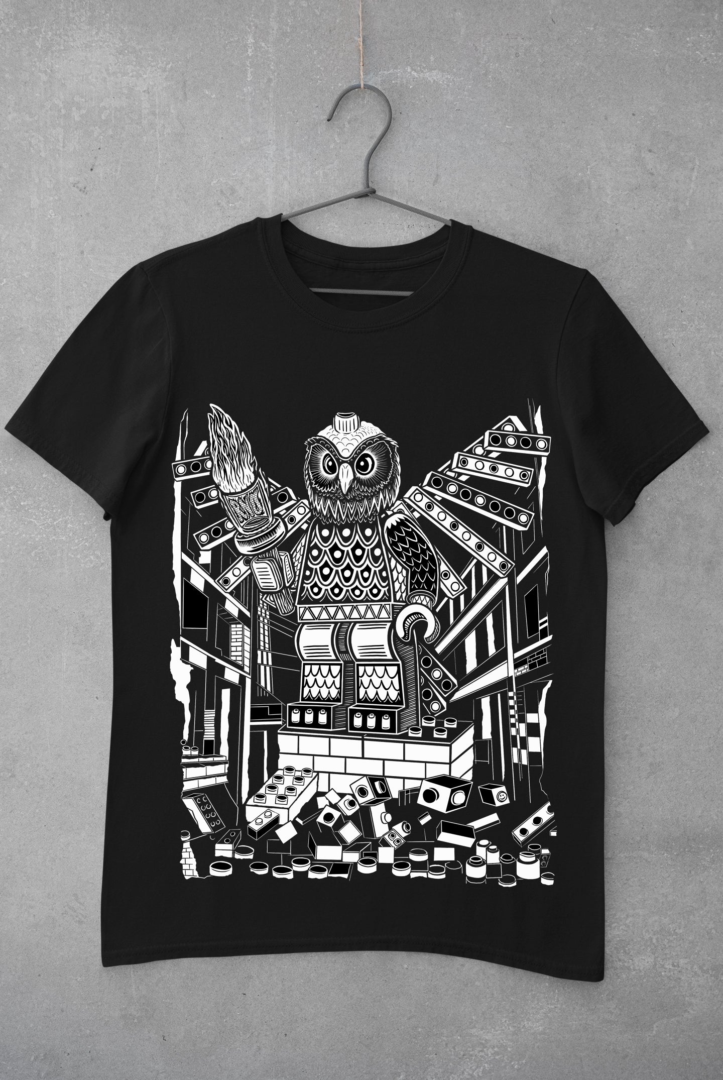 T-SHIRT LEGOWL MEN BLACK