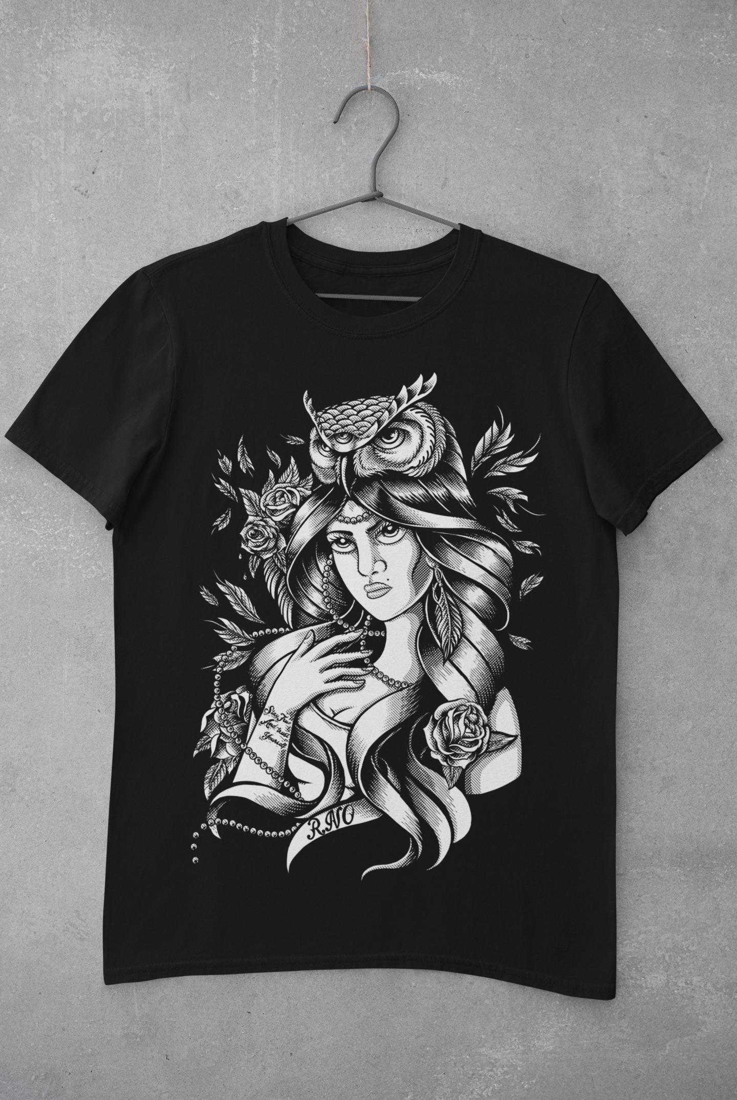 T-SHIRT MRSLADYOWL MEN BLACK