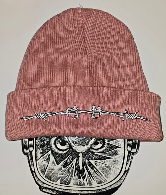 BEANIE BIOBAUMWOLLE BARBED WIRE ROSE PINK EMB