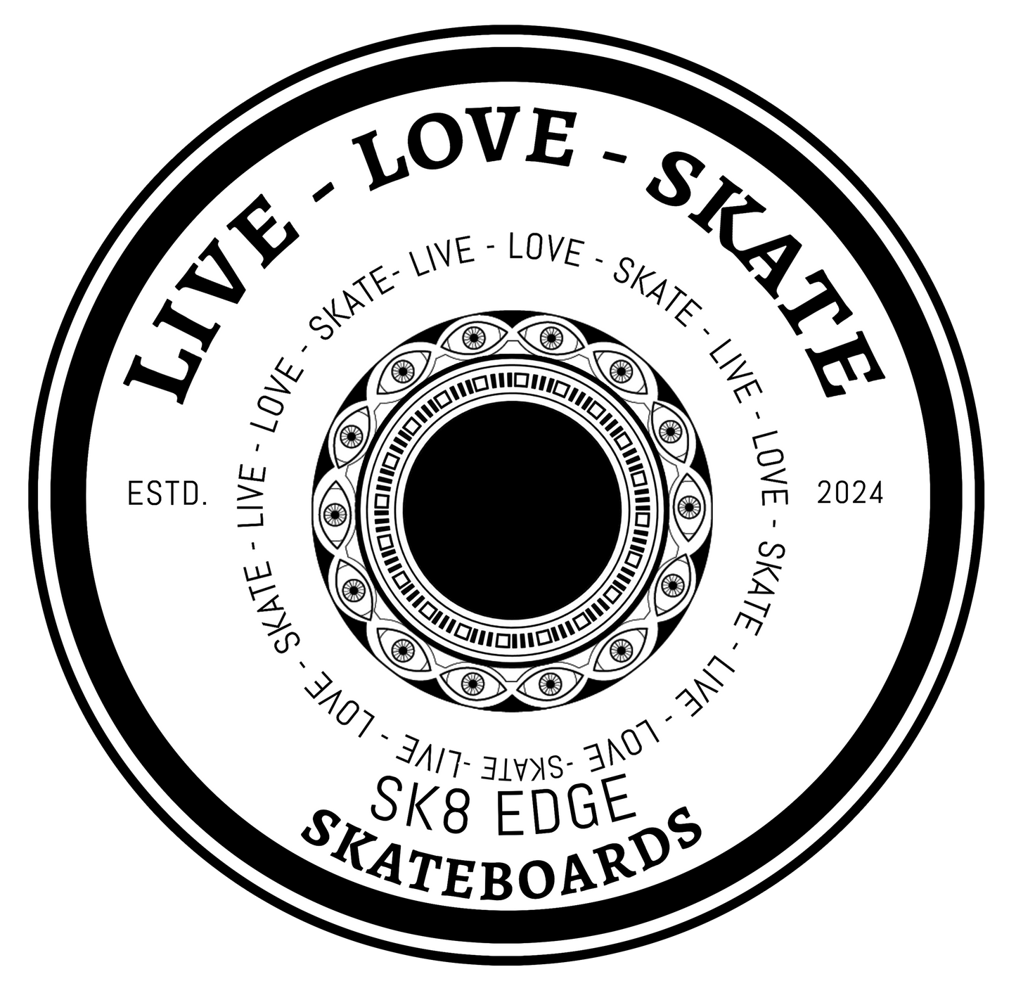 SK8 EDGE T-Shirt WHEEL OVERSIZED UNI