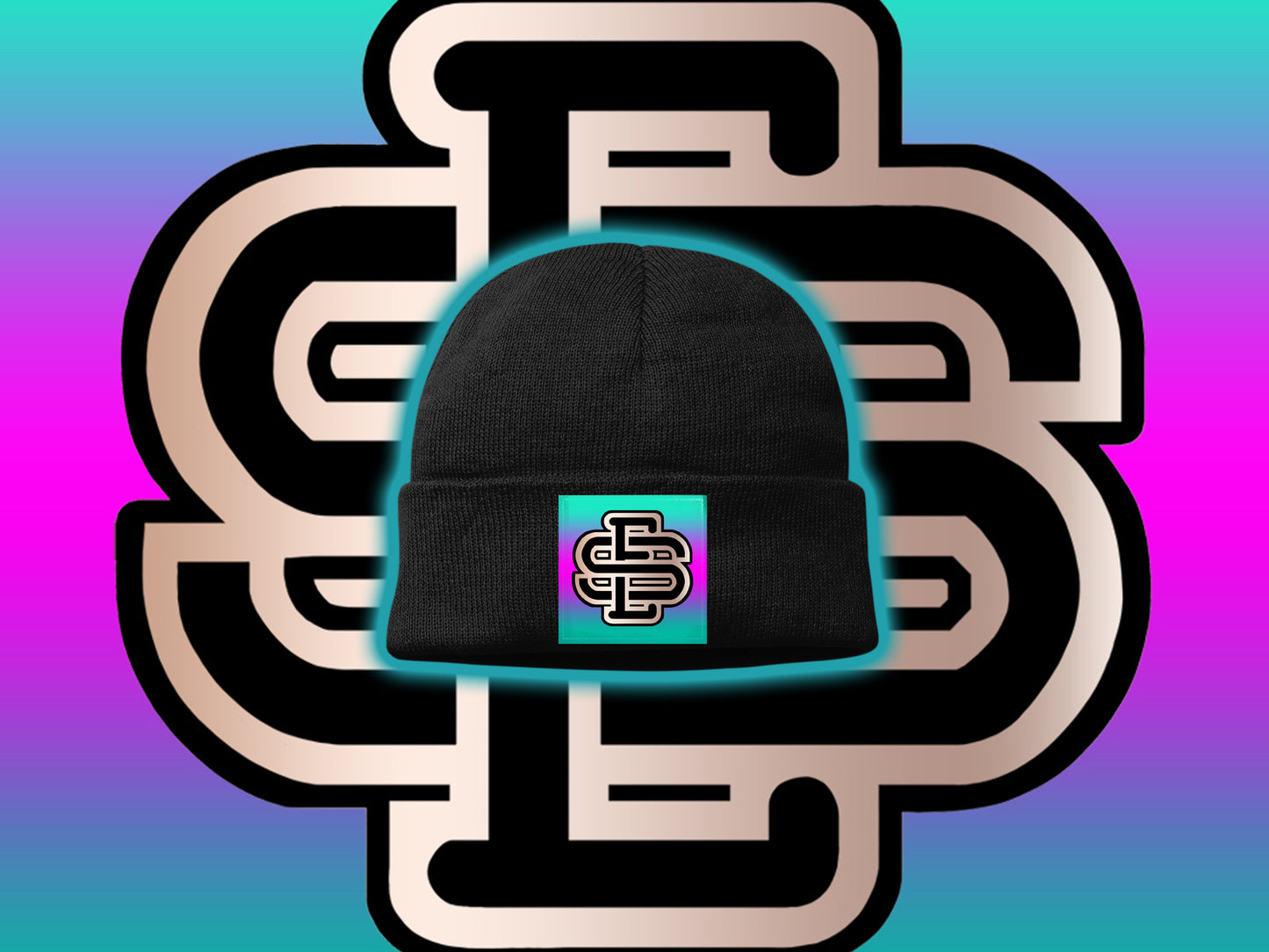 SK8EDGE BEANIE SE LOGO BLACK