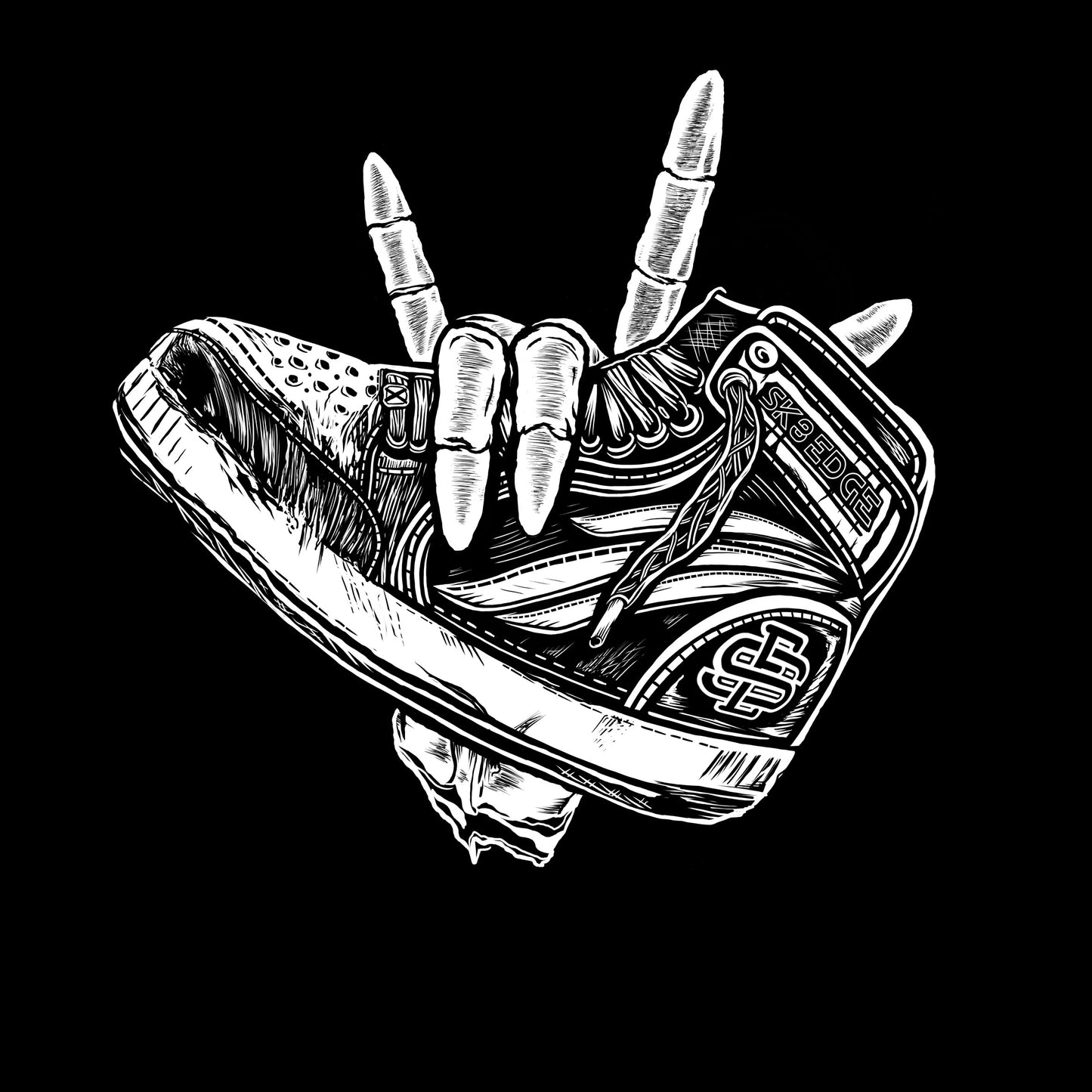 SK8 EDGE T-Shirt SKATESHOE OVERSIZED UNI