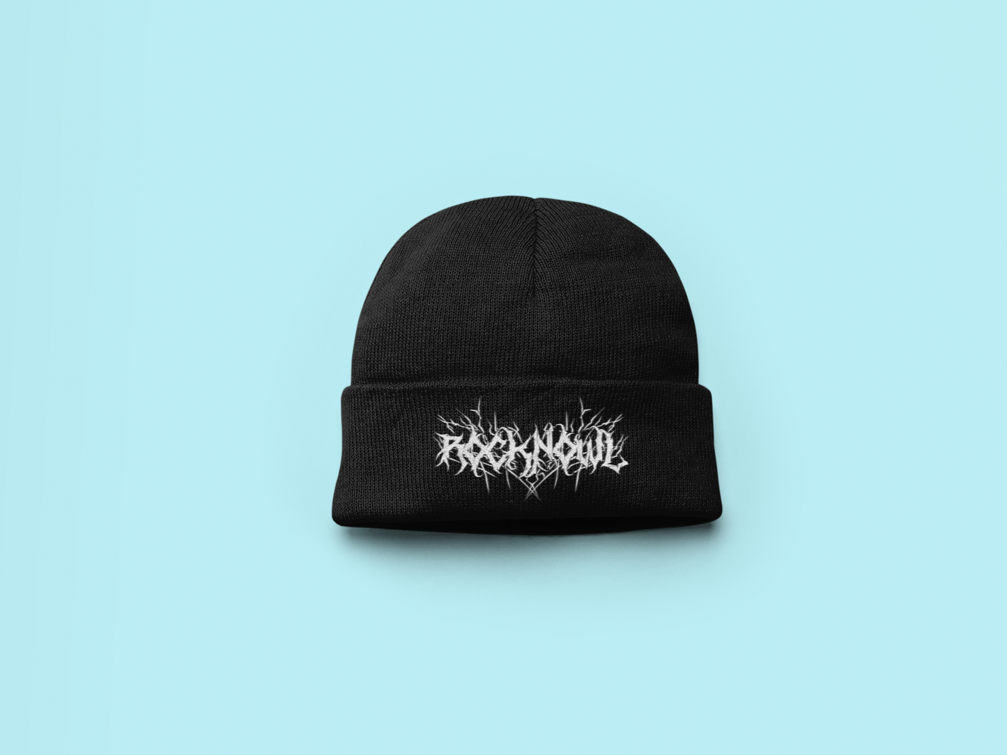 BEANIE METAL DESIGN BLACK EMB