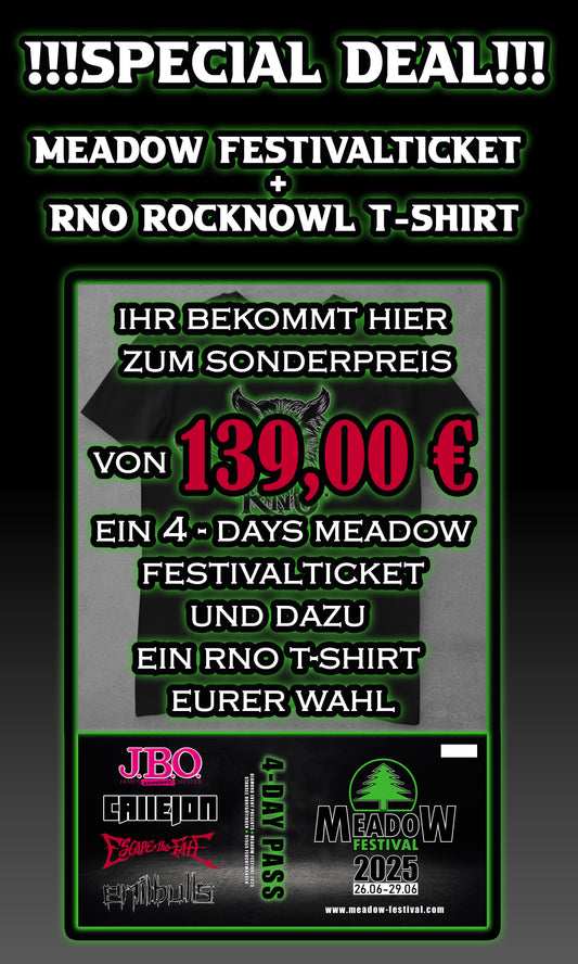 MEADOW FESTIVAL TICKET RNO T-SHIRT SPECIAL DEAL