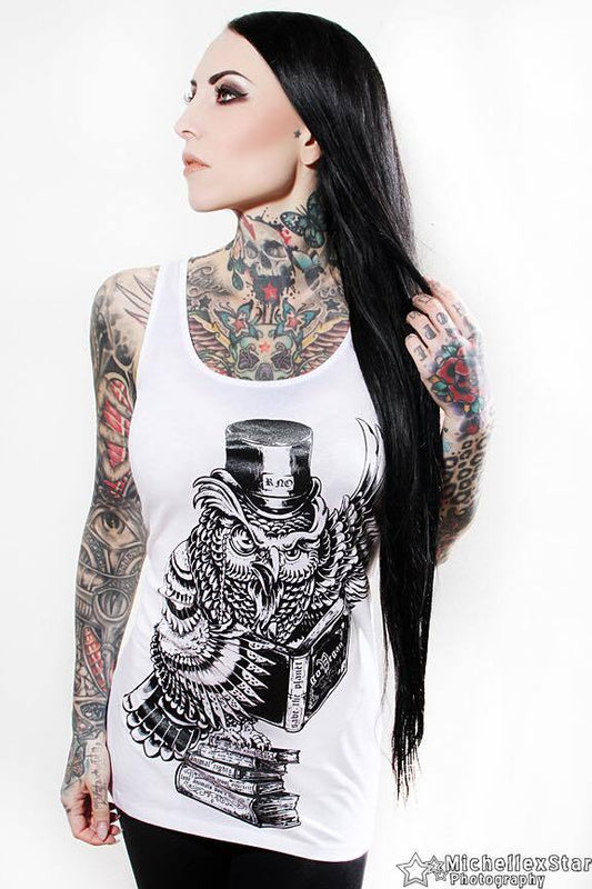 TANKSHIRT GOWL VEGAN LADY WHITE