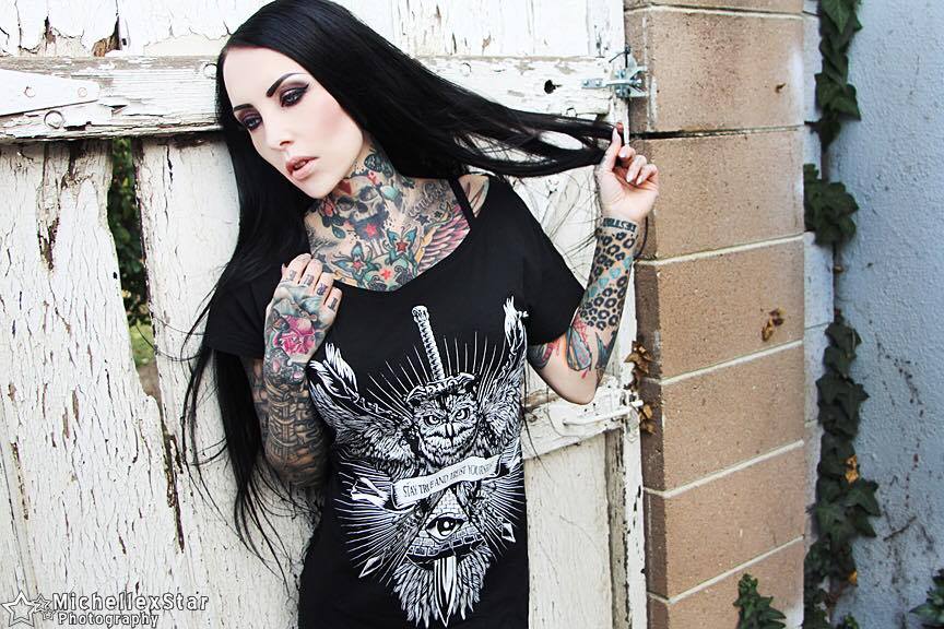 T-SHIRT SWORDOWL LADIES BLACK