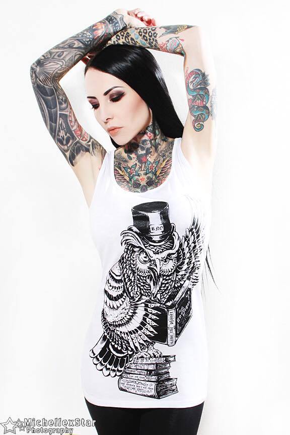 TANKSHIRT GOWL VEGAN LADY WHITE