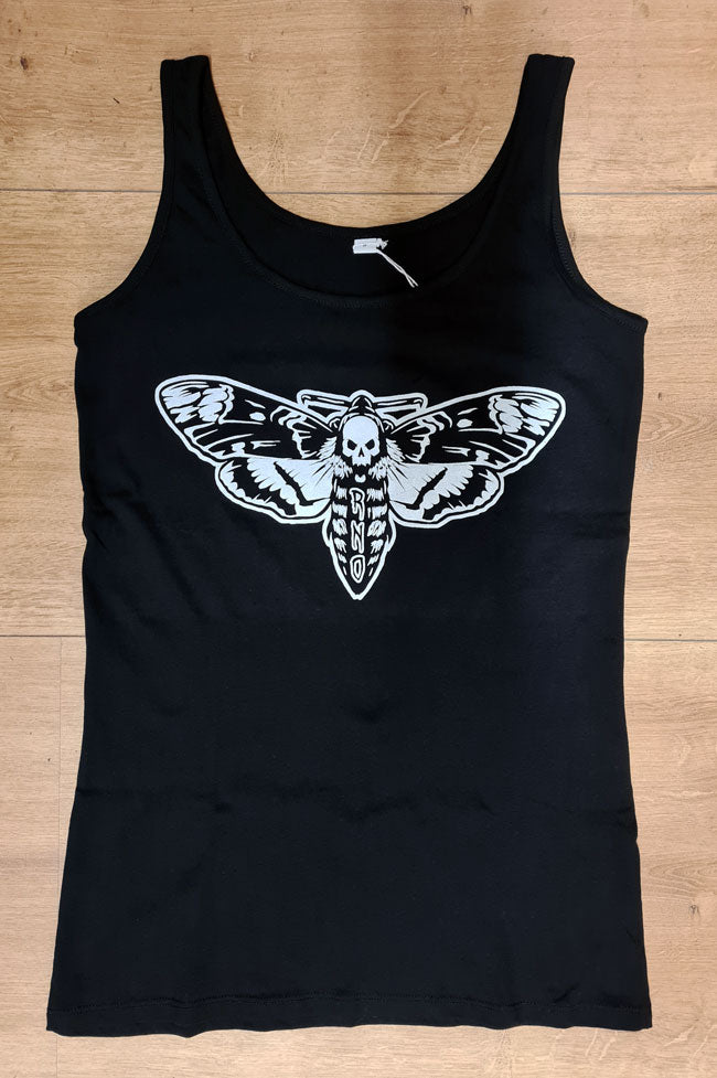 TANKSHIRT LONG LADY MOTH BLACK