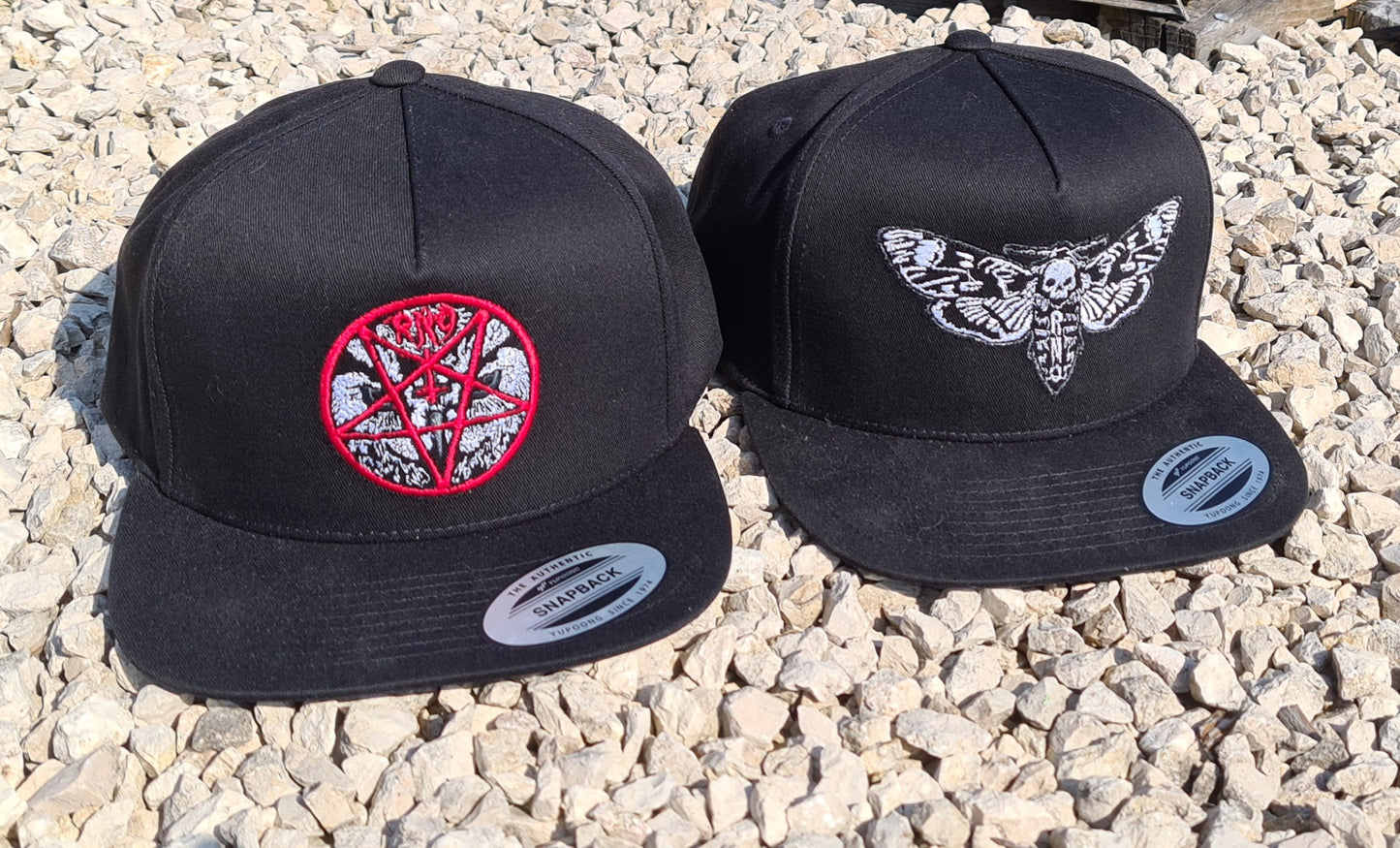 SNAPBACK MOTH LANTERN EMB Black