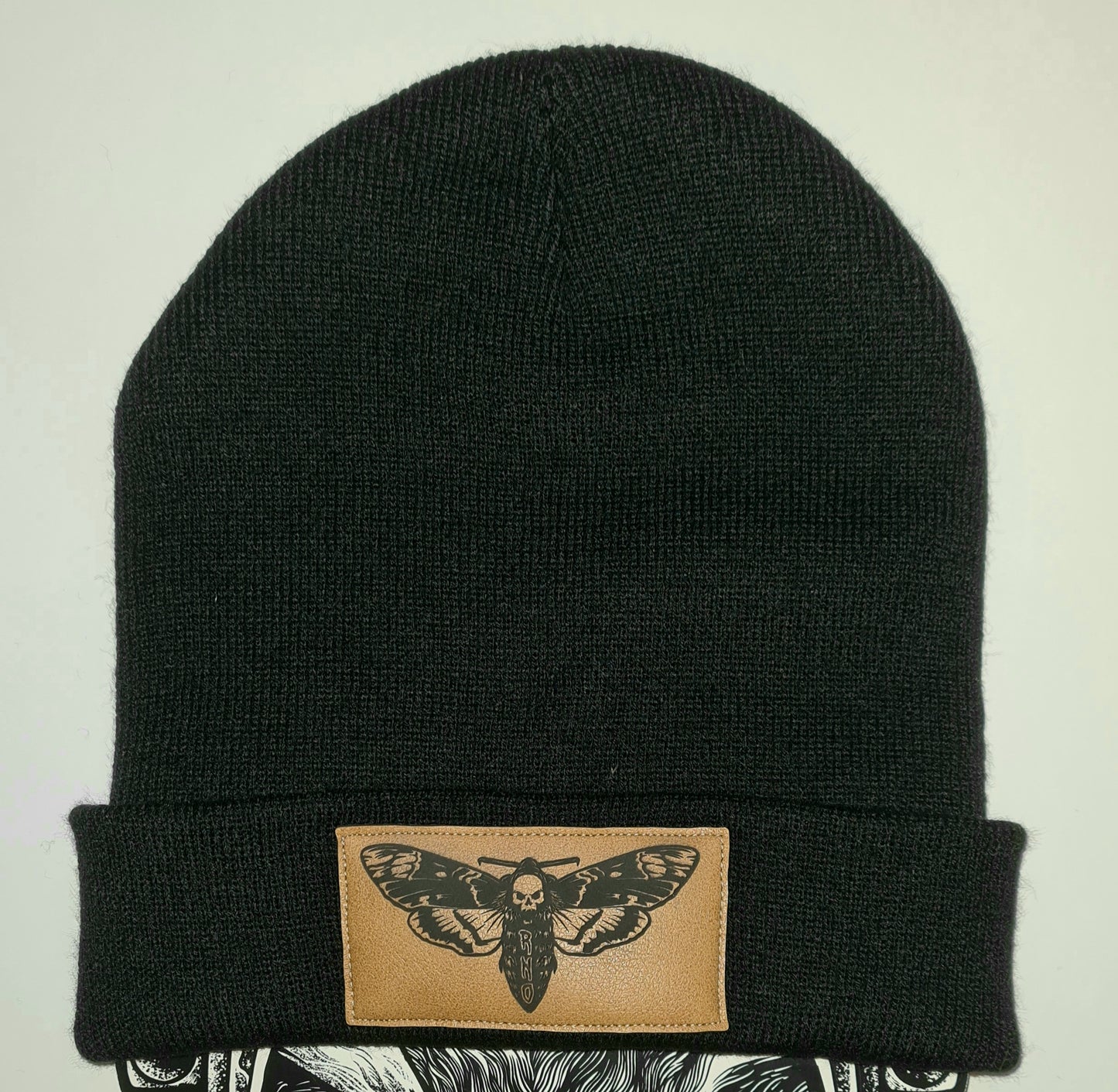 BEANIE MOTH VEGANLEATHER BROWN BLACK