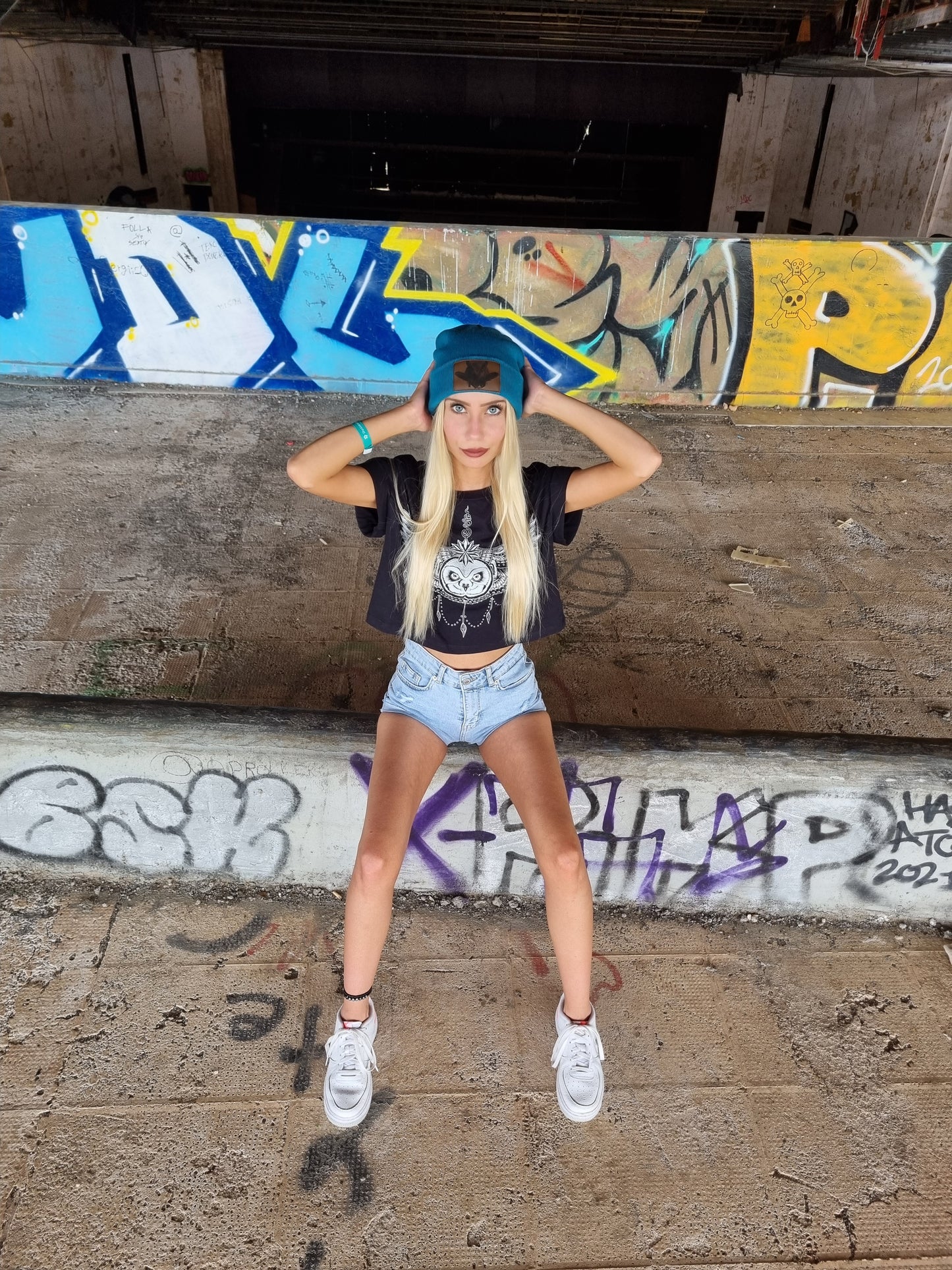 CROPSHIRT UNDEROWL LADY BLACK