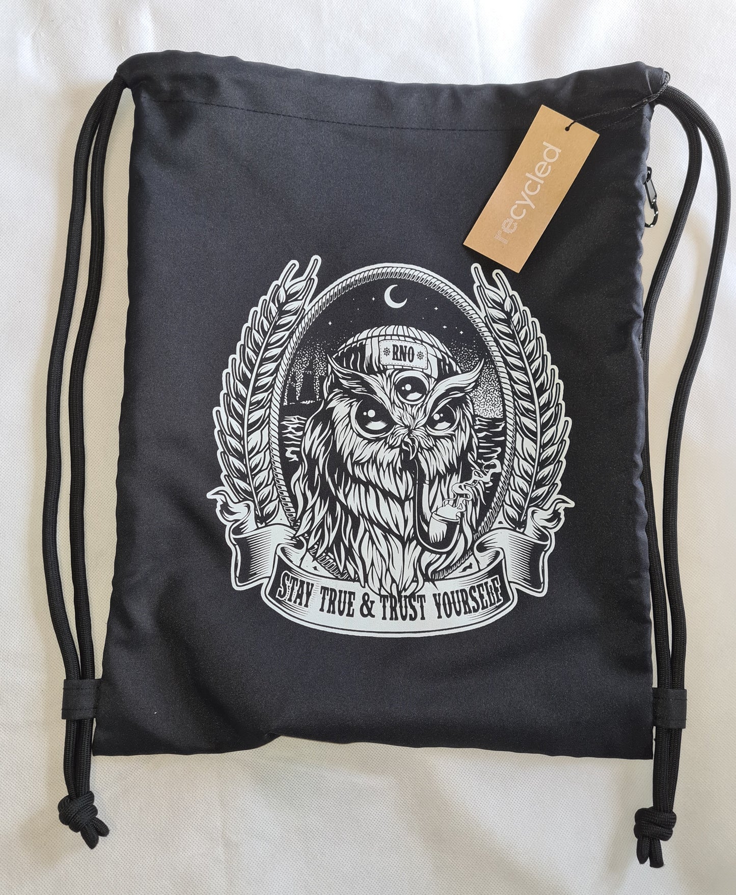 GYMSAC RECYLCLE SAILOROWL BLACK