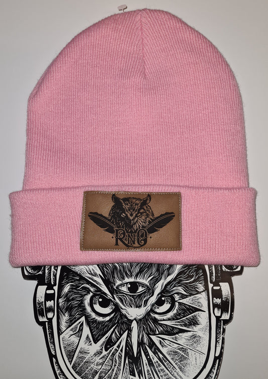 BEANIE FEATHER VEGAN LEATHER DUSKY PINK