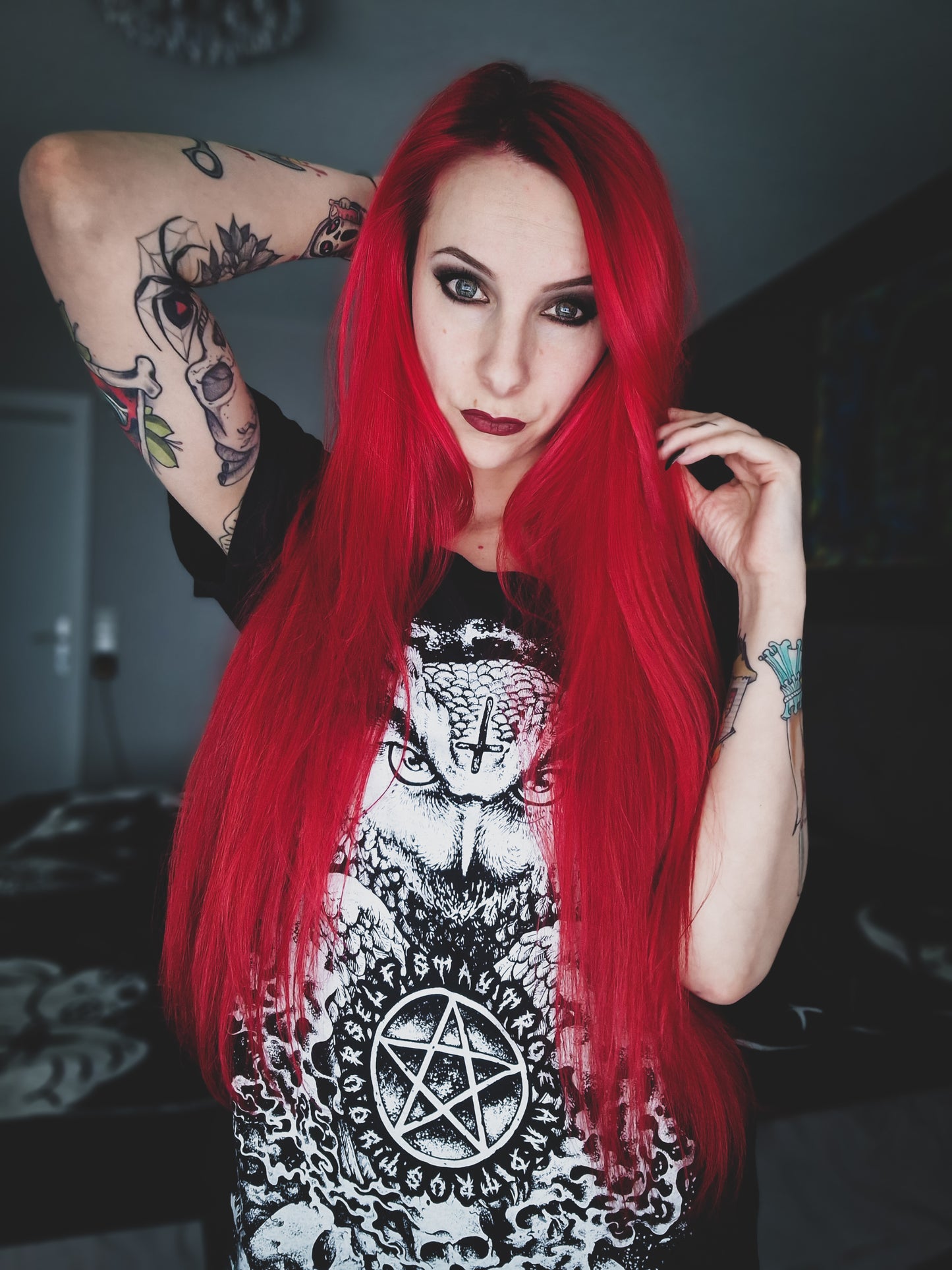 T-SHIRT D-OWL LADIES BLACK