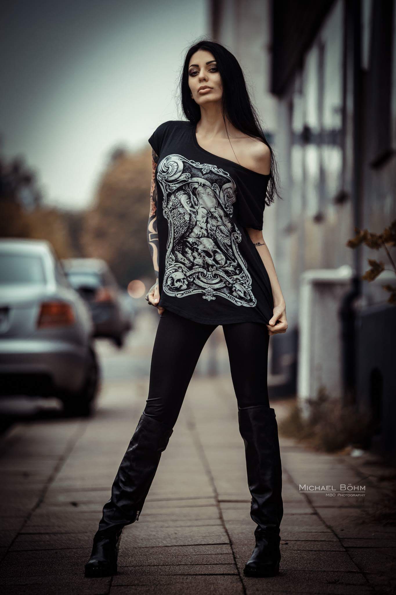 T-SHIRT CROWL LADIES BLACK