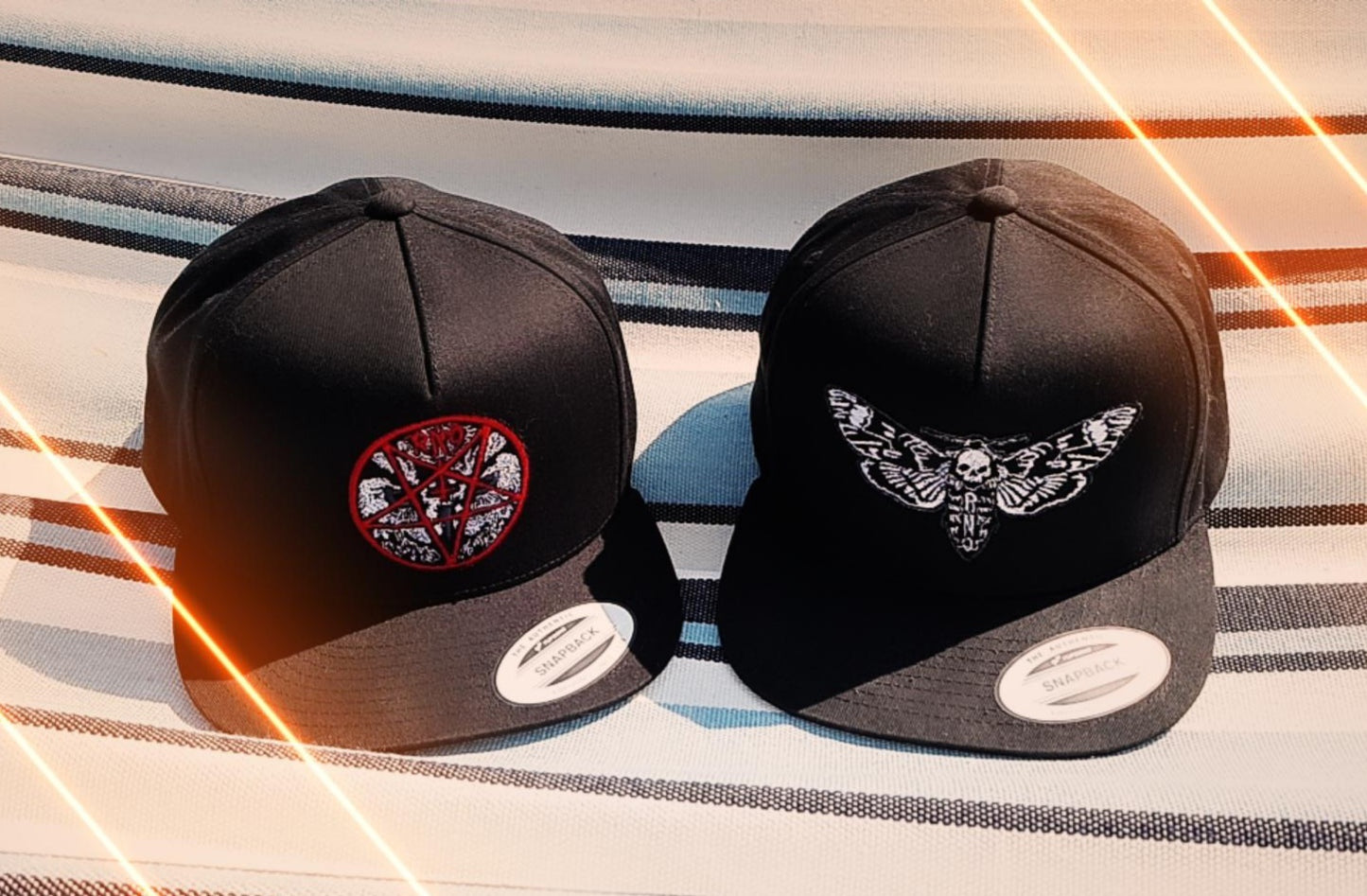 SNAPBACK MOTH LANTERN EMB Black