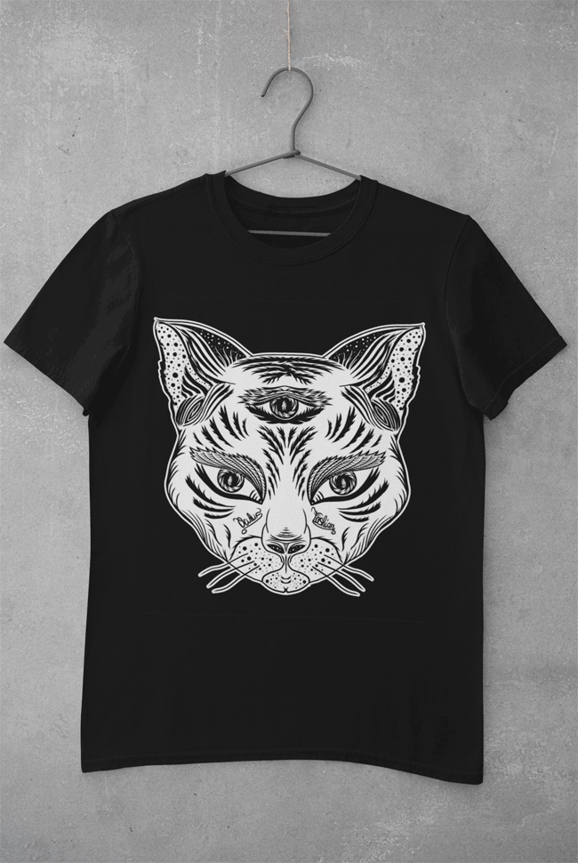 OF T-SHIRT CAT MEN BLACK
