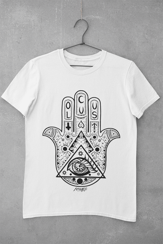 OF T-SHIRT HAND MEN WHITE