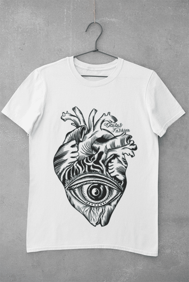 OF T-SHIRT HEART MEN WHITE