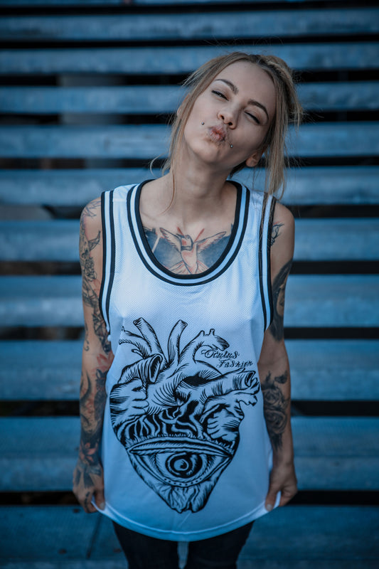 OF MESHTANK HEARTEYE WHITEBLACK UNI