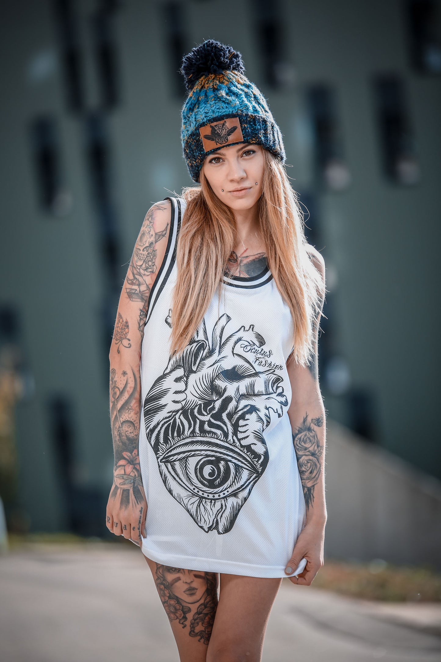 OF MESHTANK HEARTEYE WHITEBLACK UNI