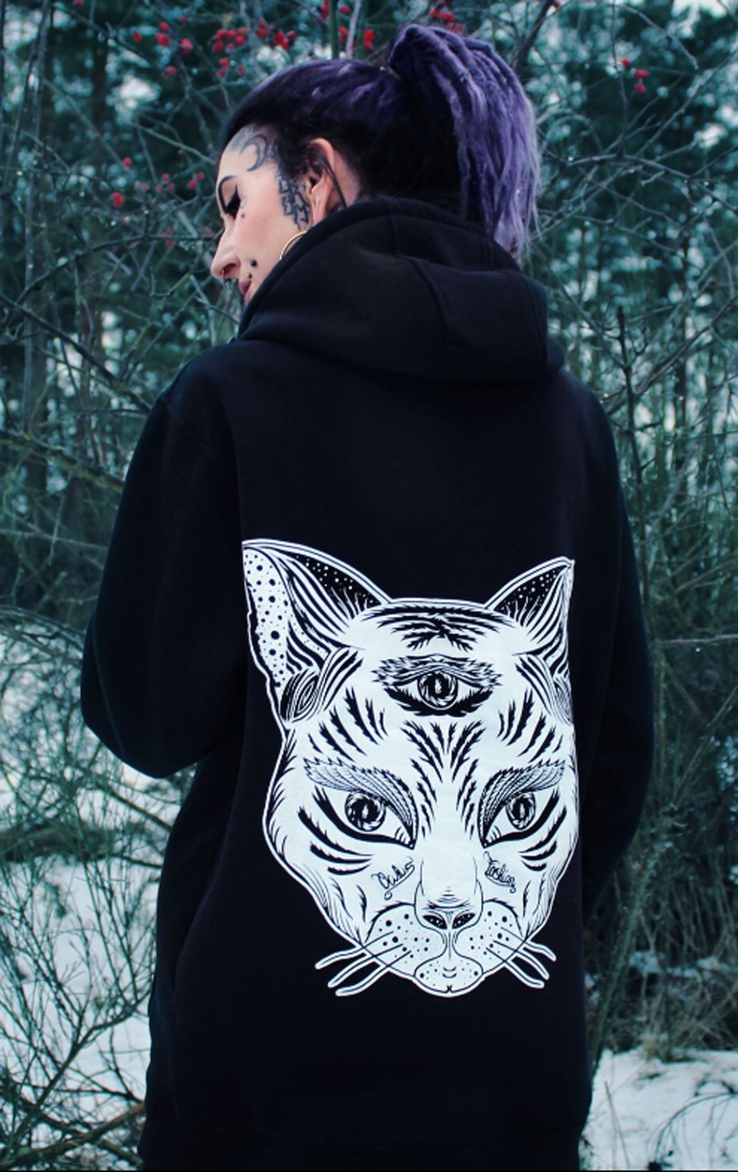 OF Zipper Cat BLACK UNI