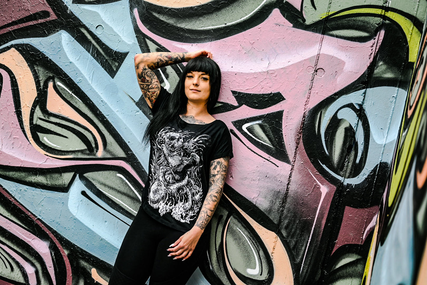 T-SHIRT OCTOOWL LADY BLACK