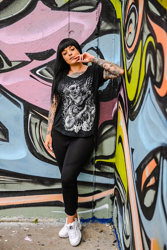 T-SHIRT OCTOOWL LADY BLACK