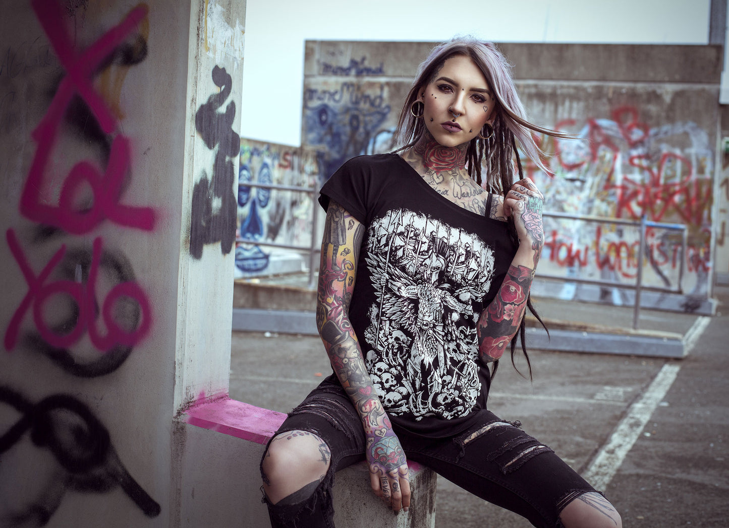 T-SHIRT 300 LADIES BLACK