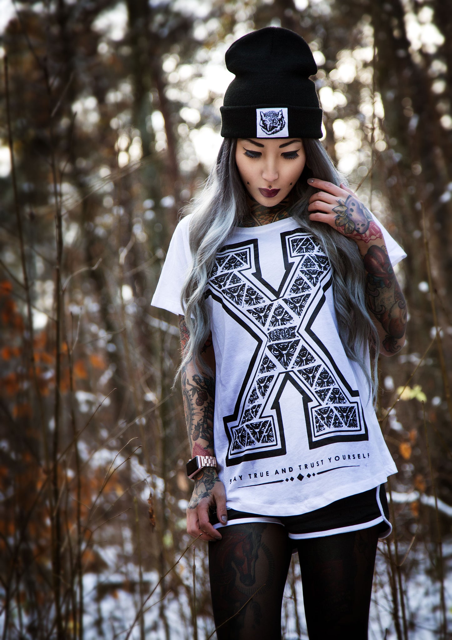 T-SHIRT BIG X LADIES WHITE