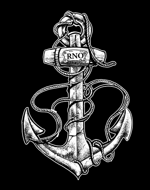 T-SHIRT POCKET ANCHOR UNI BLACK