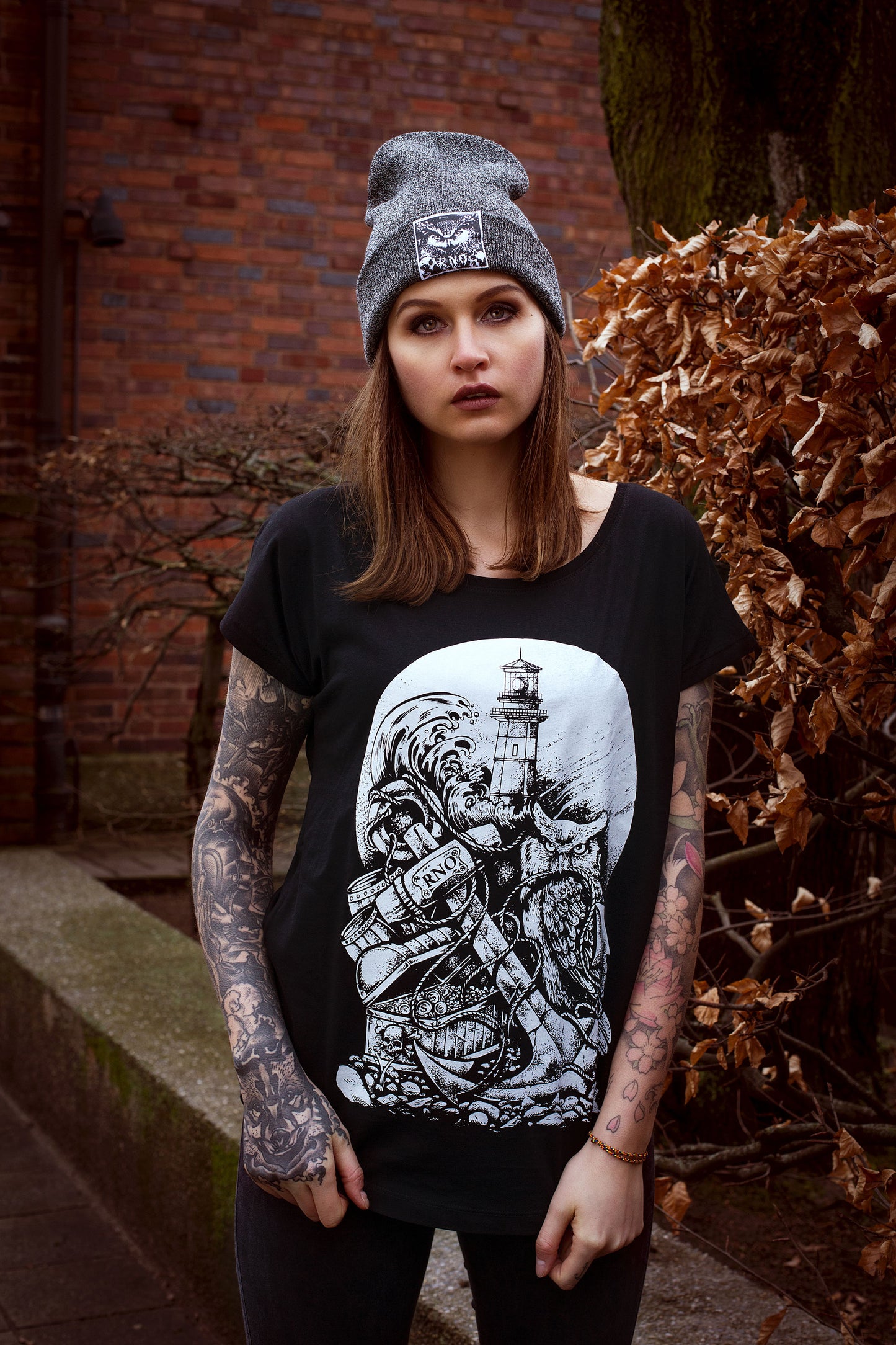 T-SHIRT ANCHOR LADIES BLACK