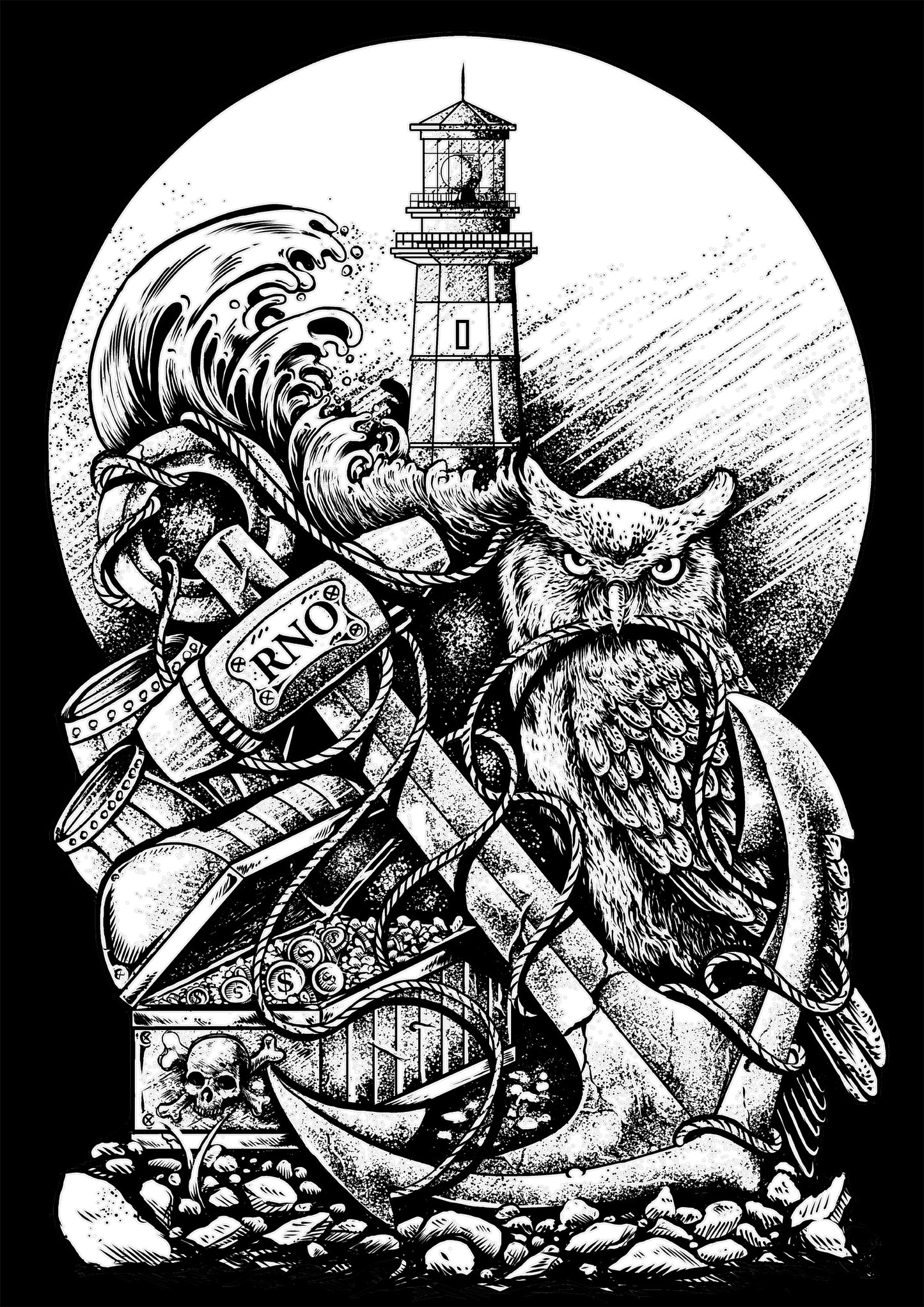 T-SHIRT ANCHOR MEN BLACK