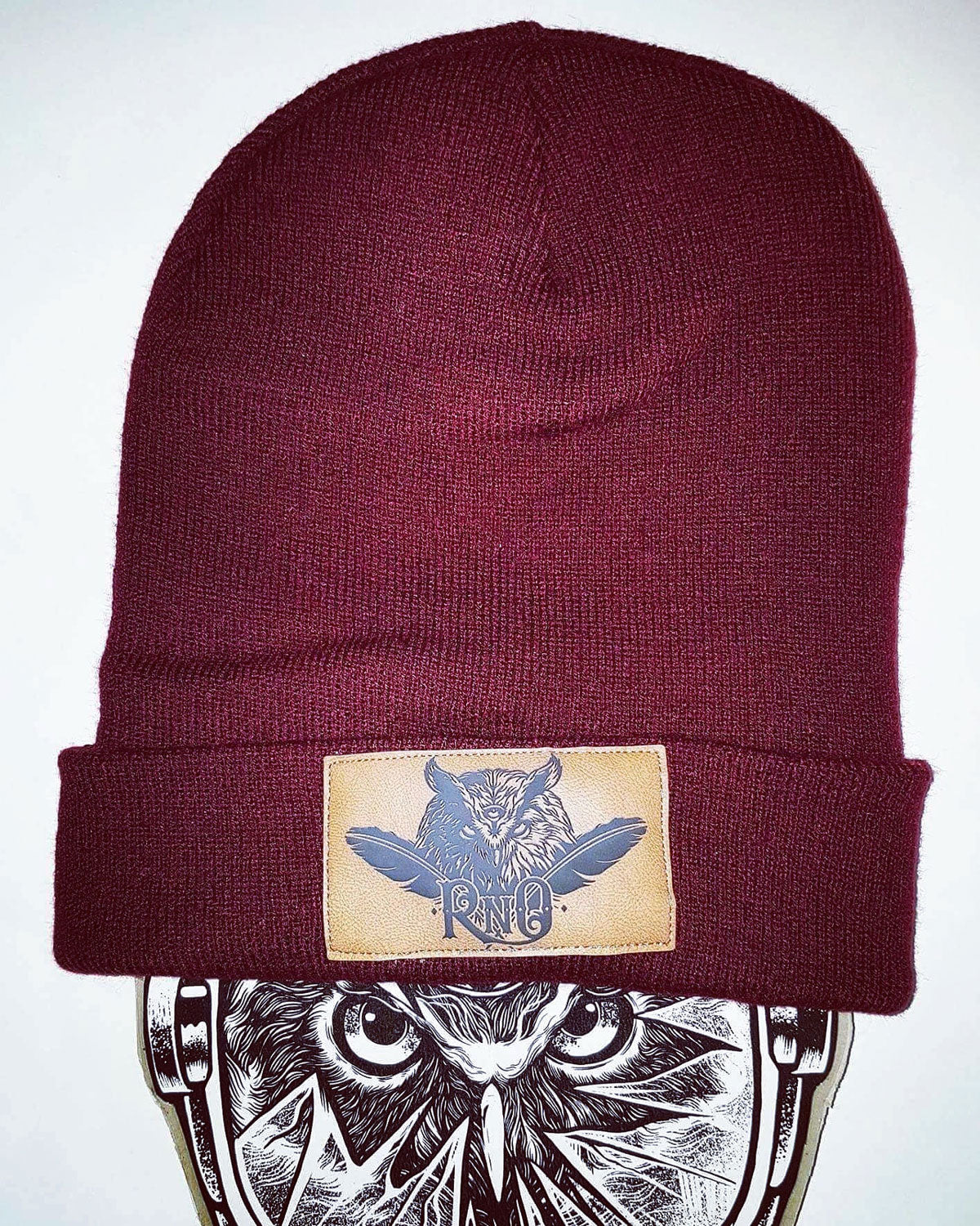 BEANIE FEATHER VEGANLEATHER DESIGN VERSCH. FARBEN