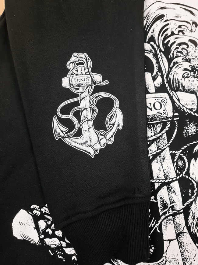 CREWNECK ANCHOR BLACK UNI