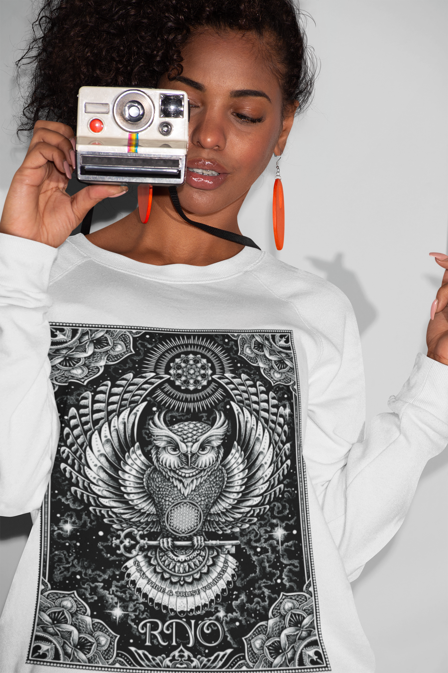 CREWNECK FLOWLER OF LIFE WHITE UNI