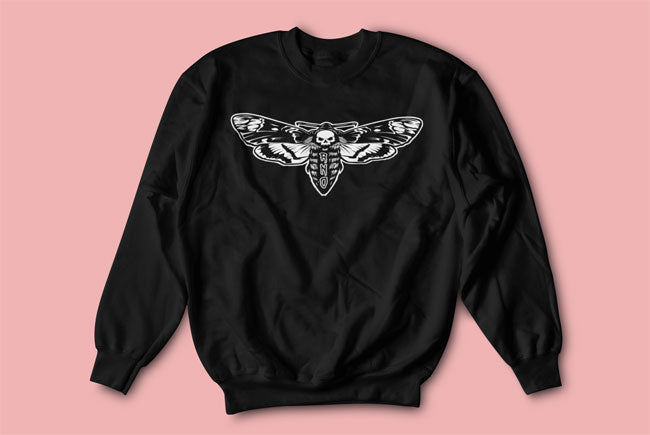 CREWNECK MOTH BLACK UNI